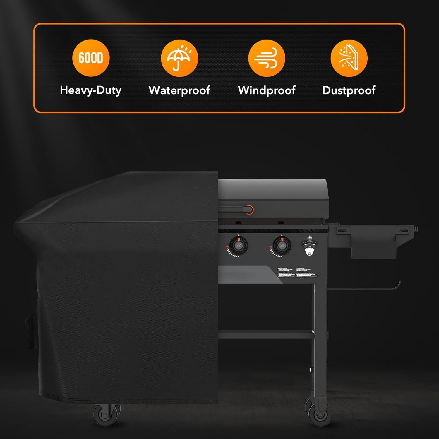 Funda de poliéster 600D ZBXFCSH para parrilla 36" impermeable