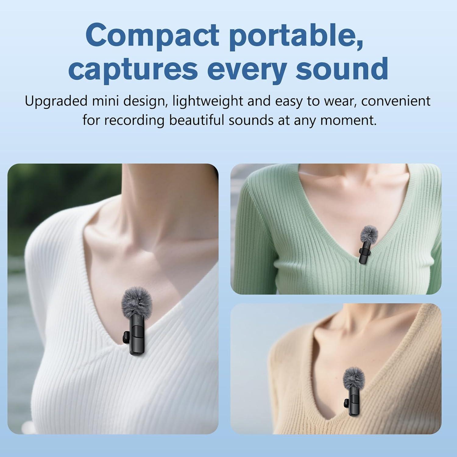 Micrófono Inalámbrico Lavalier Voijump para iPhone y Android