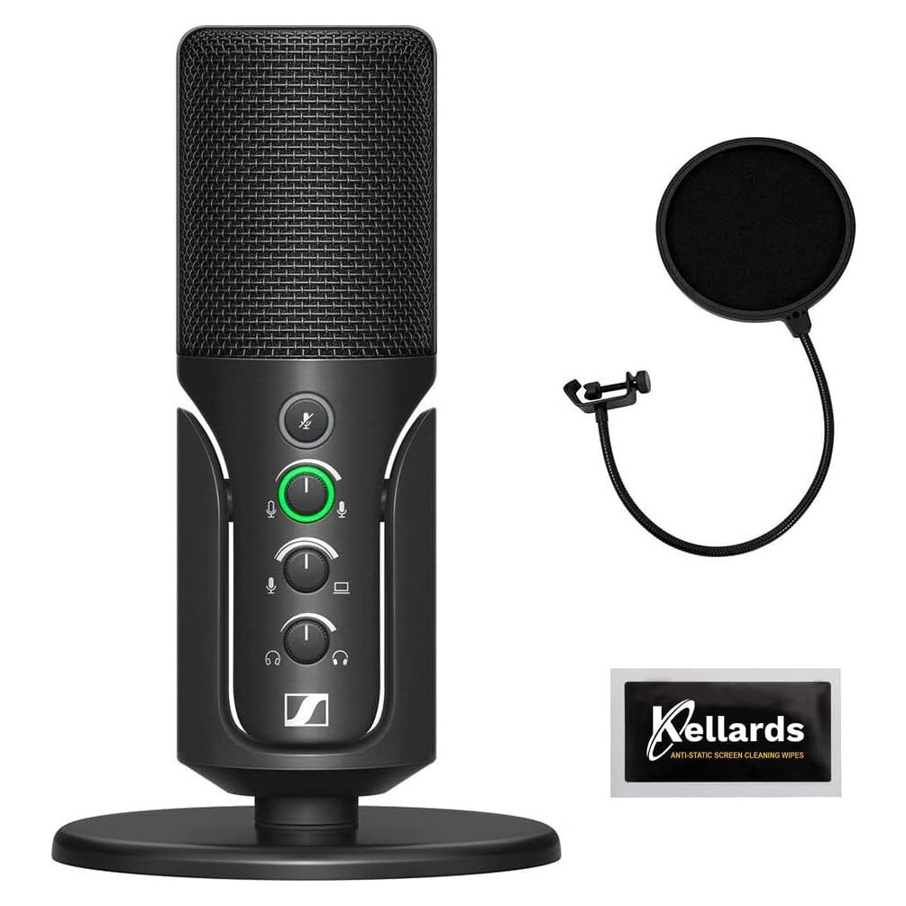 Micrófono de condensador USB Sennheiser Profile con soporte y filtro pop