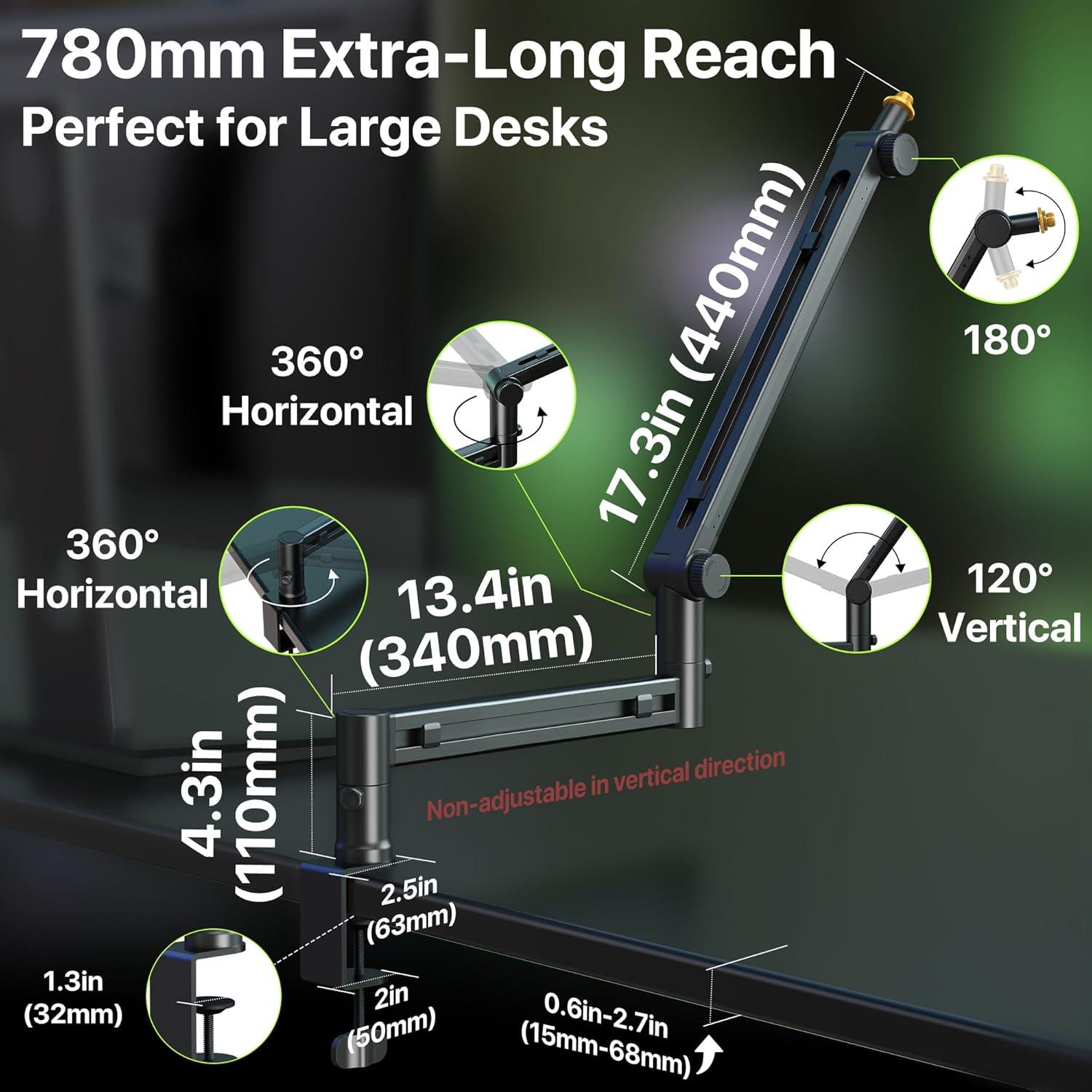 Cable de guitarra Pro Series 3 m con brazo de boom AA AUDIO ACCESSORY
