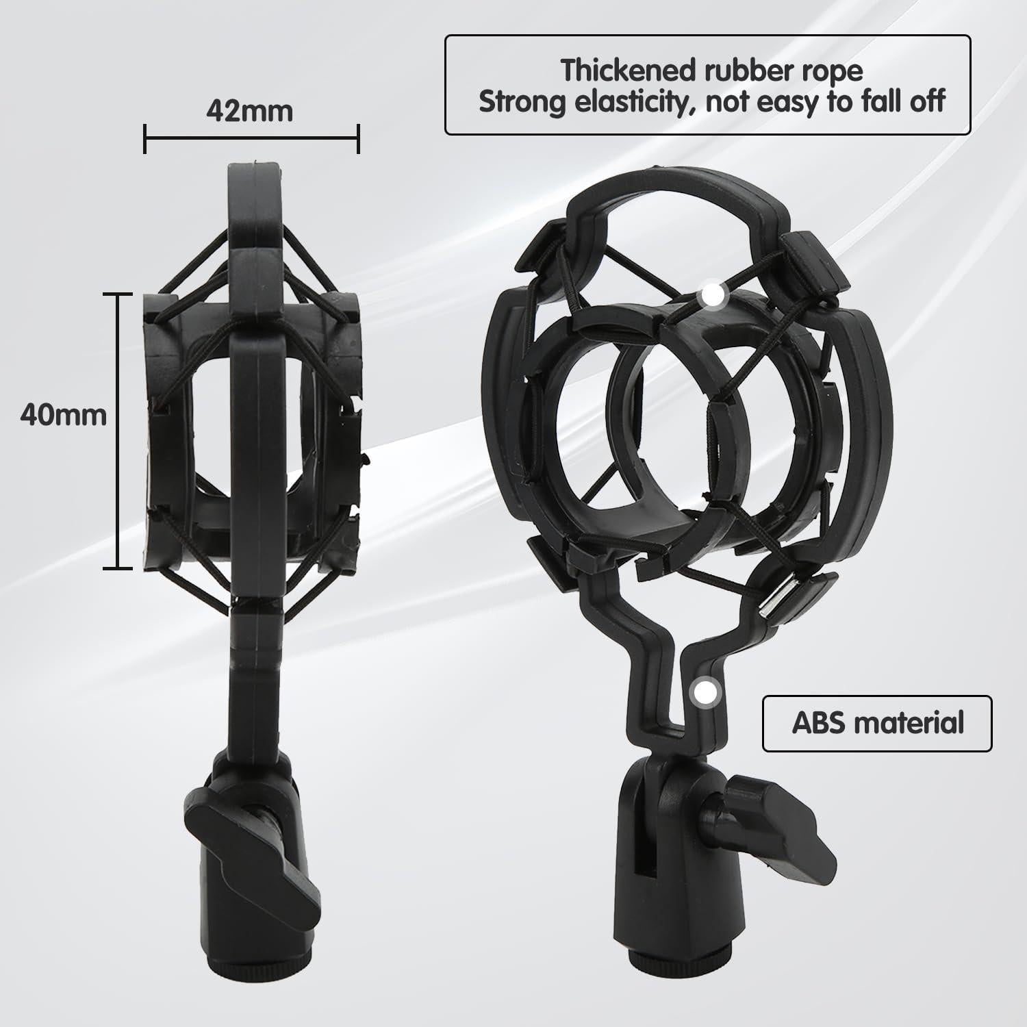 Soporte de micrófono ajustable Tissting con amortiguación 16.5cm