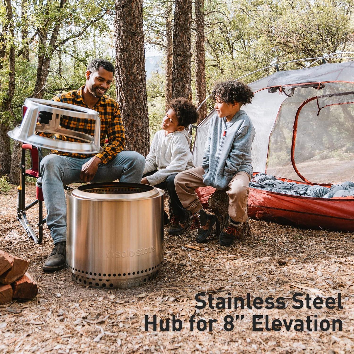 Fogón Bonfire Solo Stove 2.0 con Parrilla Hierro Fundido 44.5cm