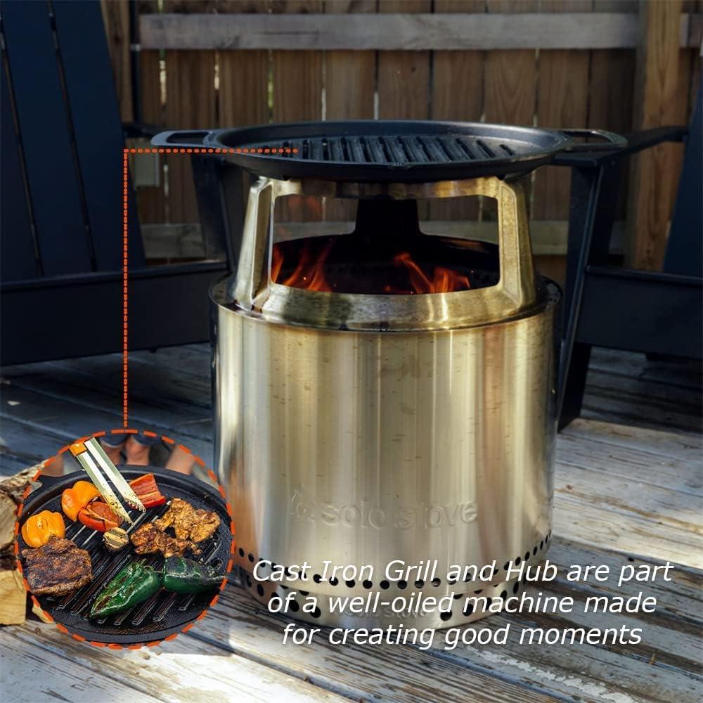 Fogón Bonfire Solo Stove 2.0 con Parrilla Hierro Fundido 44.5cm