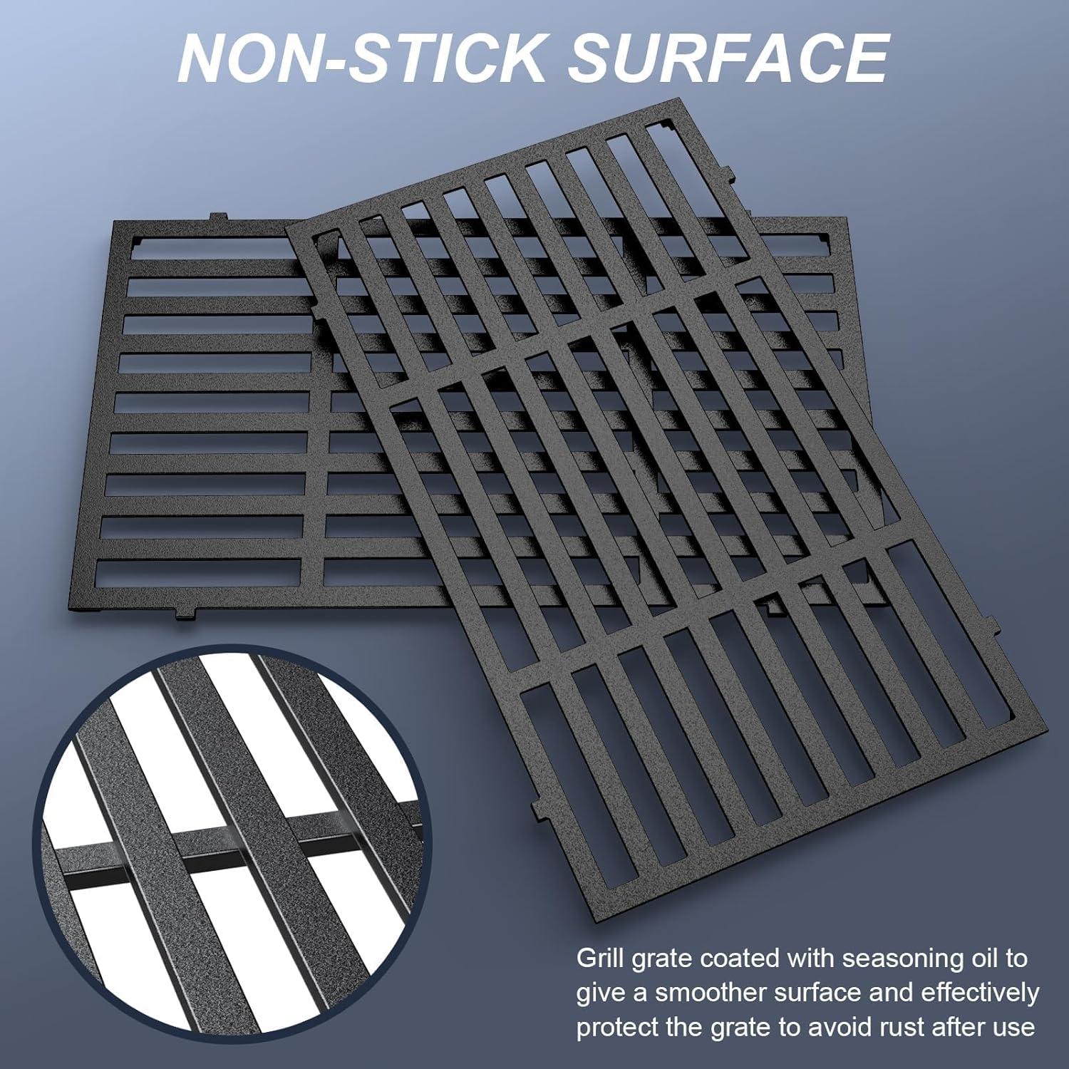 Rejillas de Parrilla Uniflasy 7637 para Weber Spirit E210, 2 Piezas