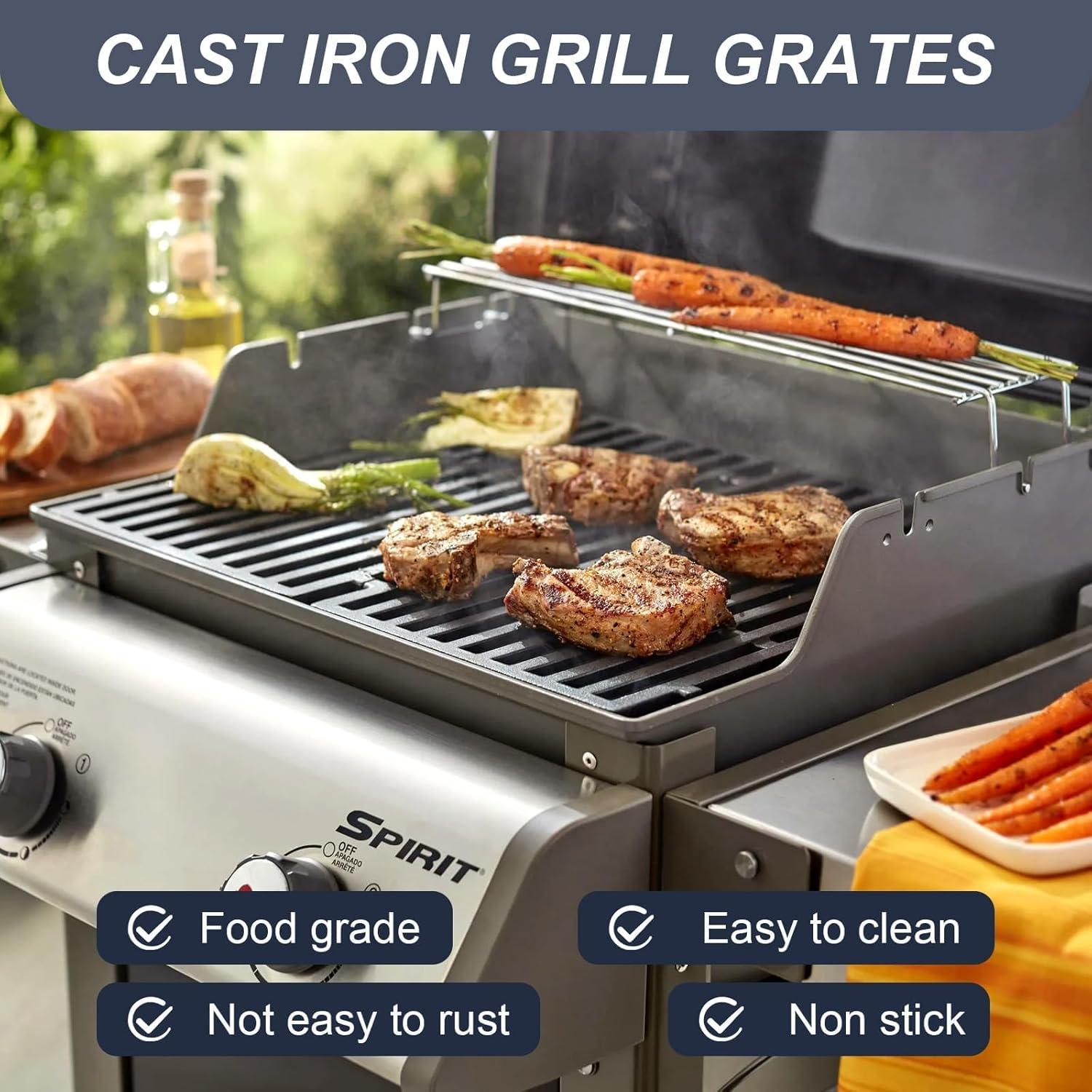 Rejillas de Parrilla Uniflasy 7637 para Weber Spirit E210, 2 Piezas