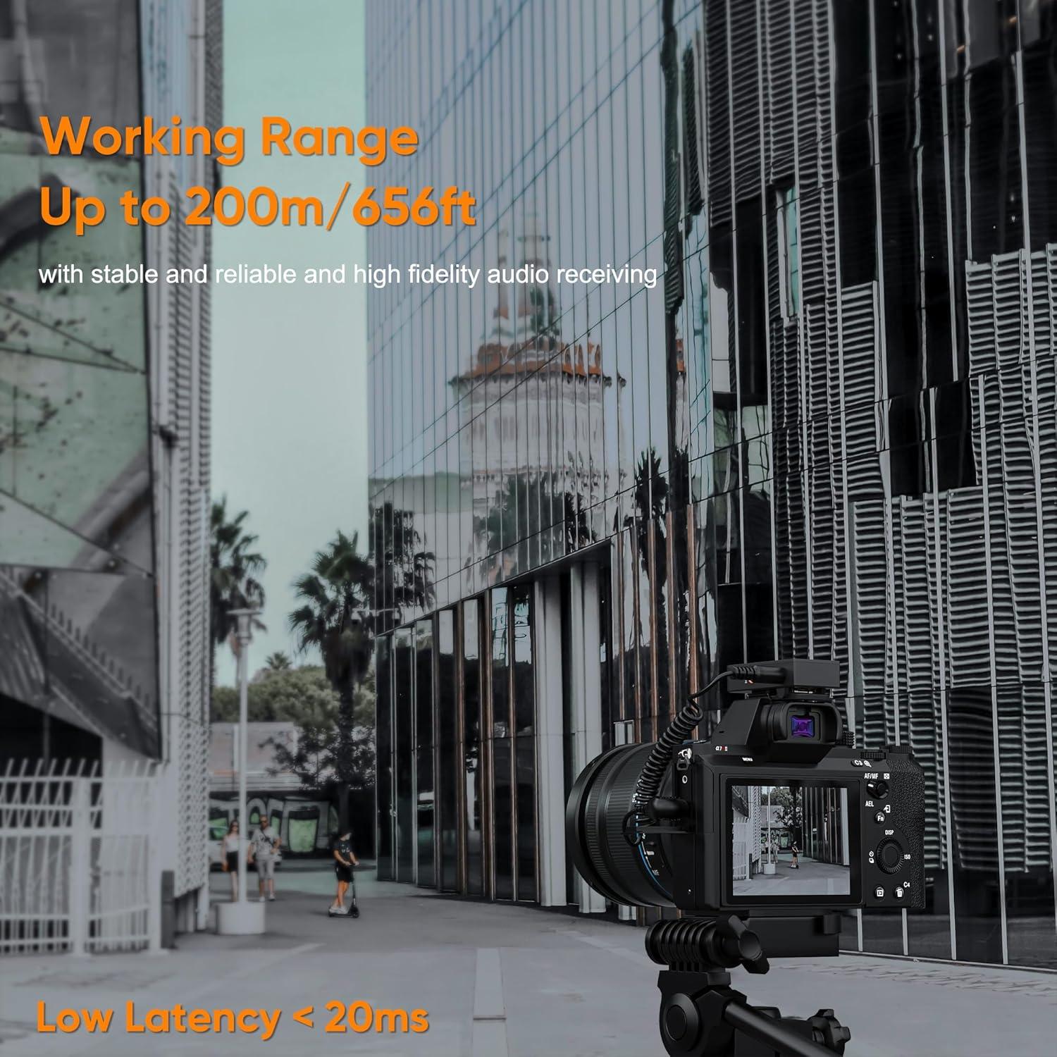 Micrófono Lavalier Inalámbrico Comica Vimo C3 200m Negro