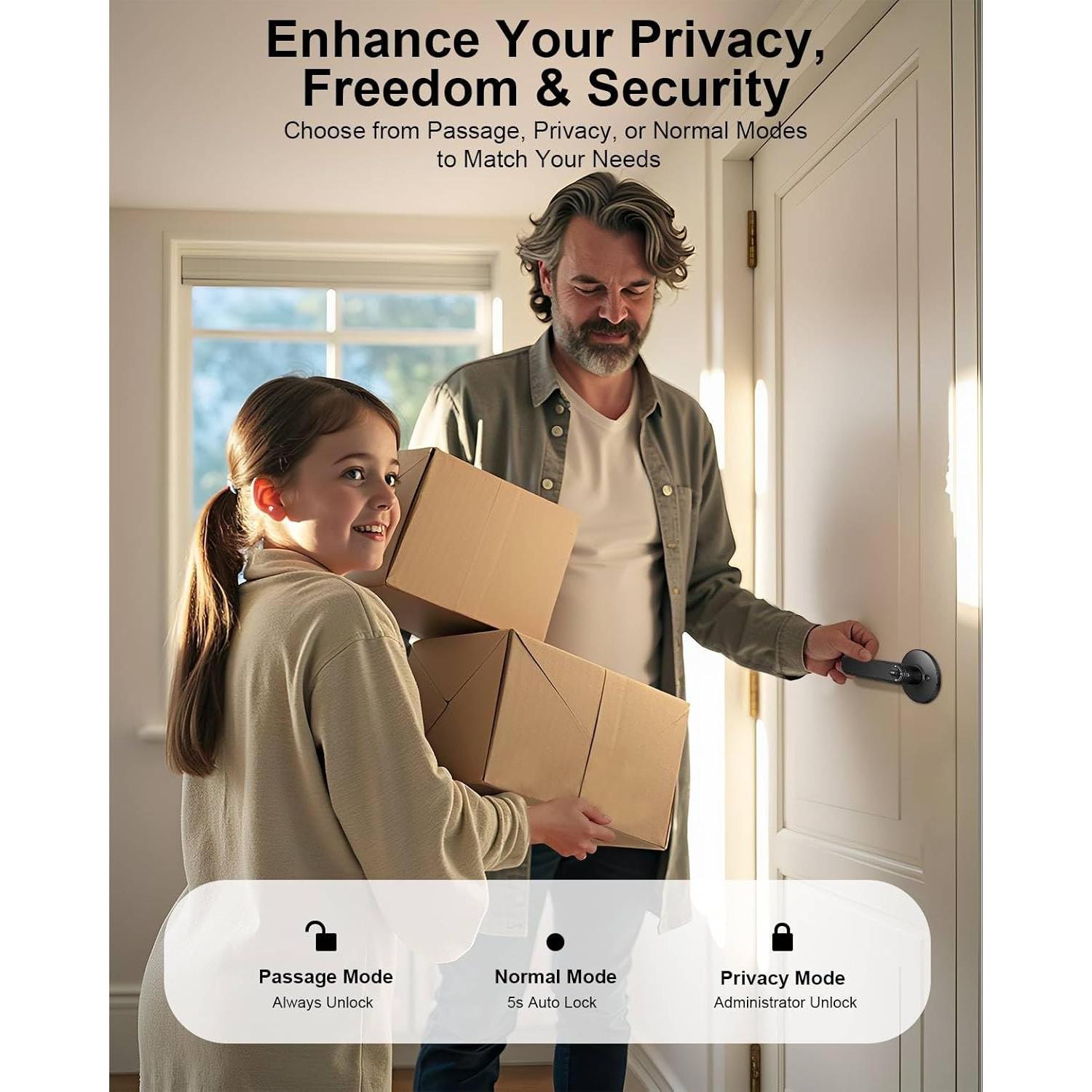 Cerradura Digital Biométrica ibicletas P01-205A Negra