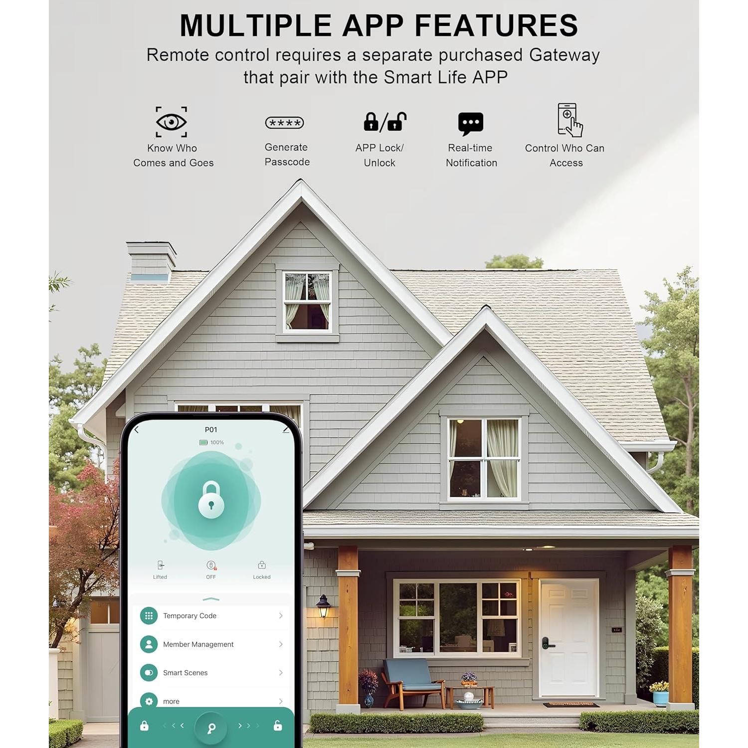 Cerradura Digital Biométrica ibicletas P01-205A Negra