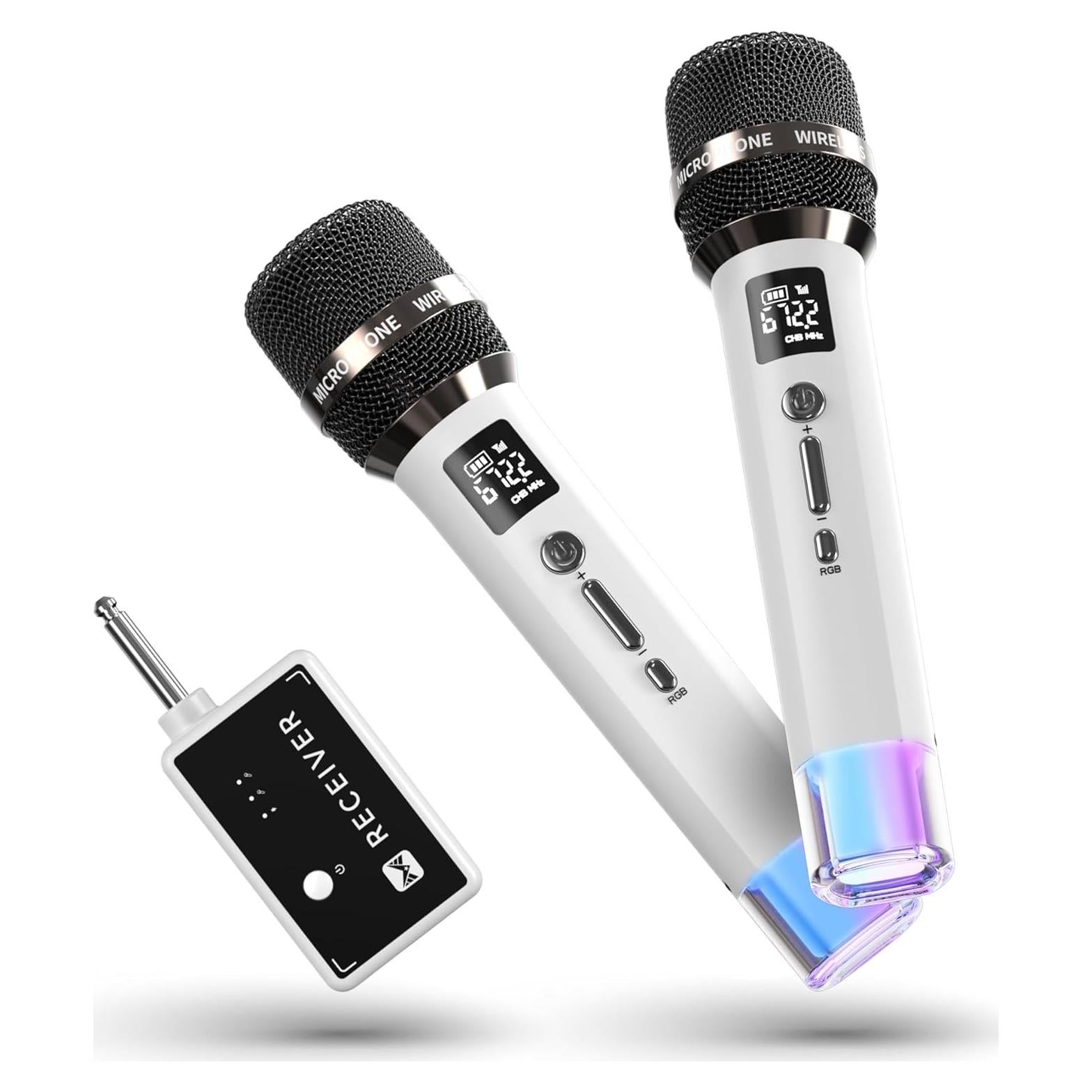 Micrófono Inalámbrico ECHOMUSSY YA-007 con Luces LED 40H