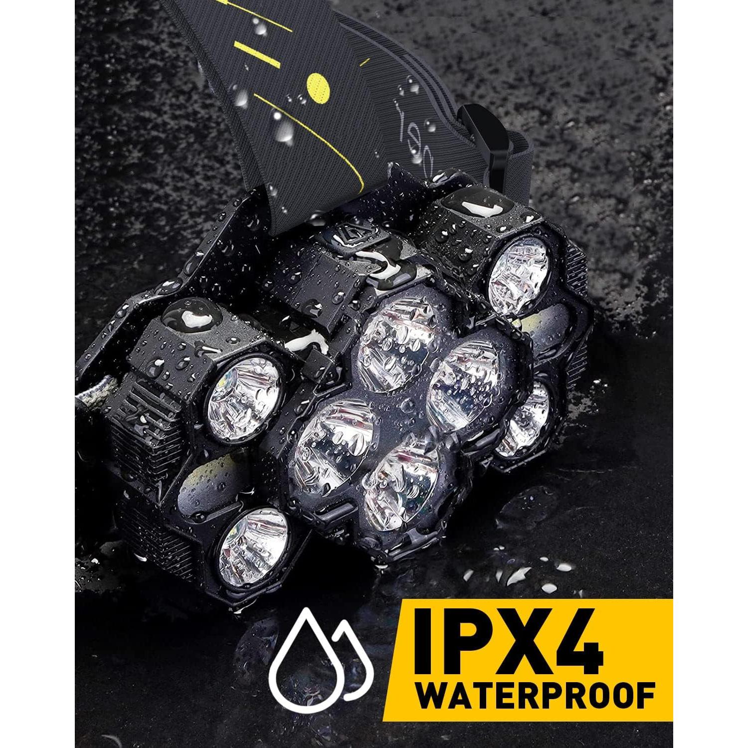 Linterna Frontal Victoper V10000, 22000 Lúmenes, 10 LEDs