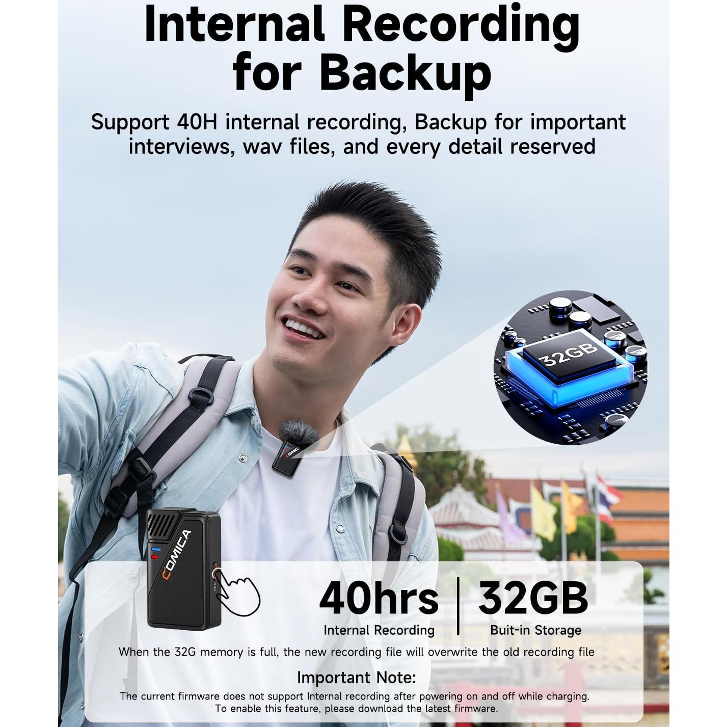 Micrófono Lavalier Inalámbrico Comica BooMax 48kHz 32-bit