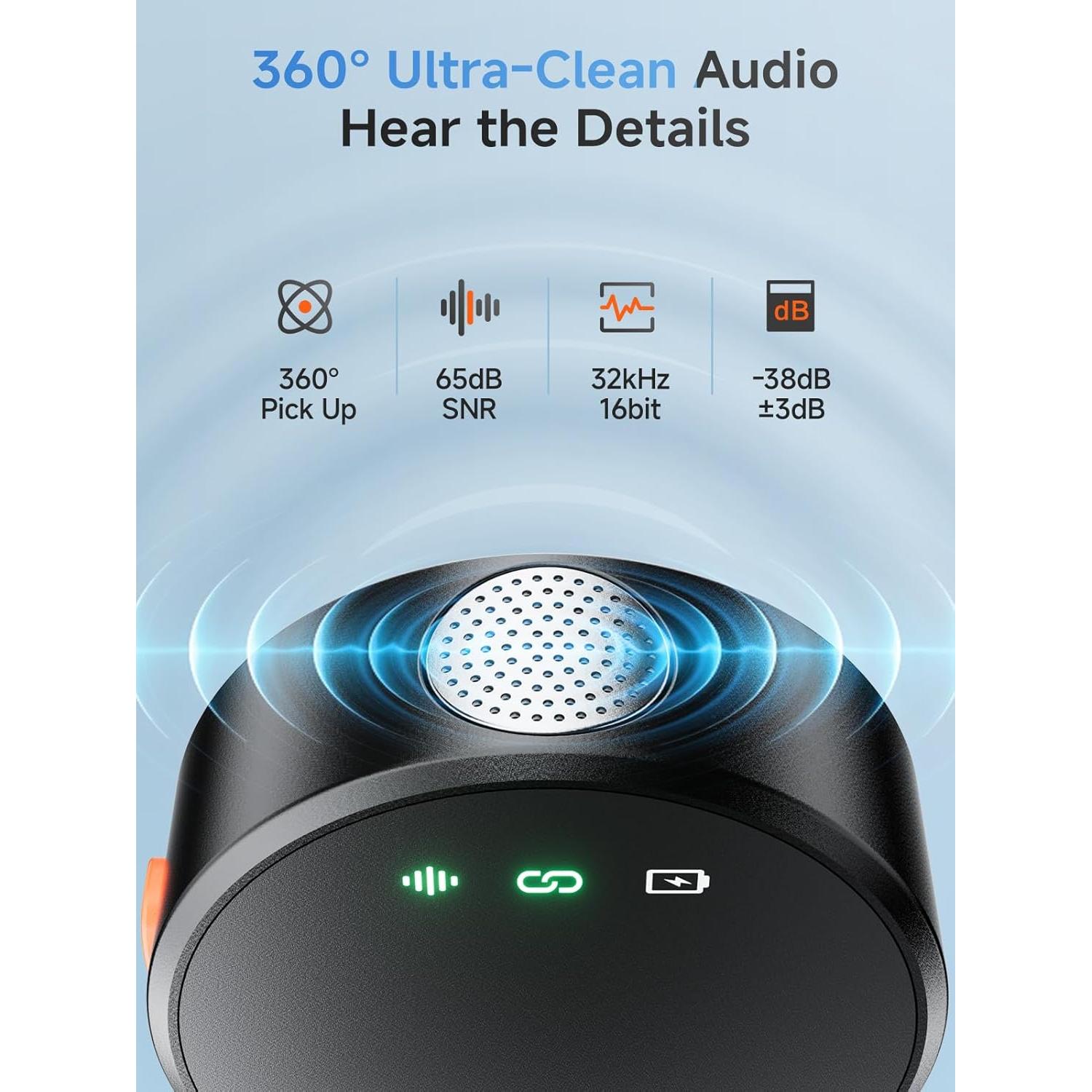 Micrófono Lavalier Inalámbrico BILIWAL M18 USB-C 36H Carga