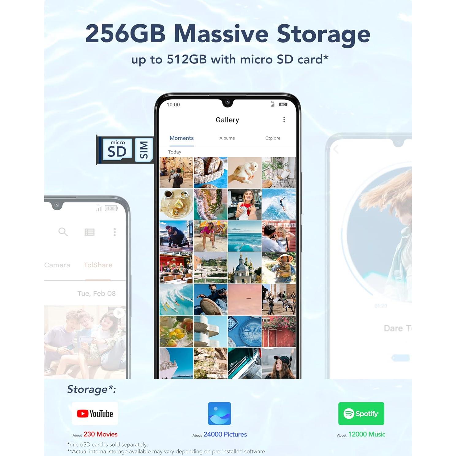 TCL 40XL 2023 Teléfono Celular 6GB + 256GB, Pantalla 17.15cm, AI 50MP