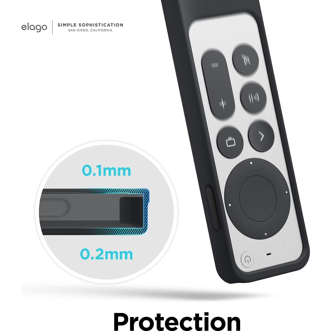 Funda elago R2 Slim para Control Remoto Siri Apple TV 4K HD Negro