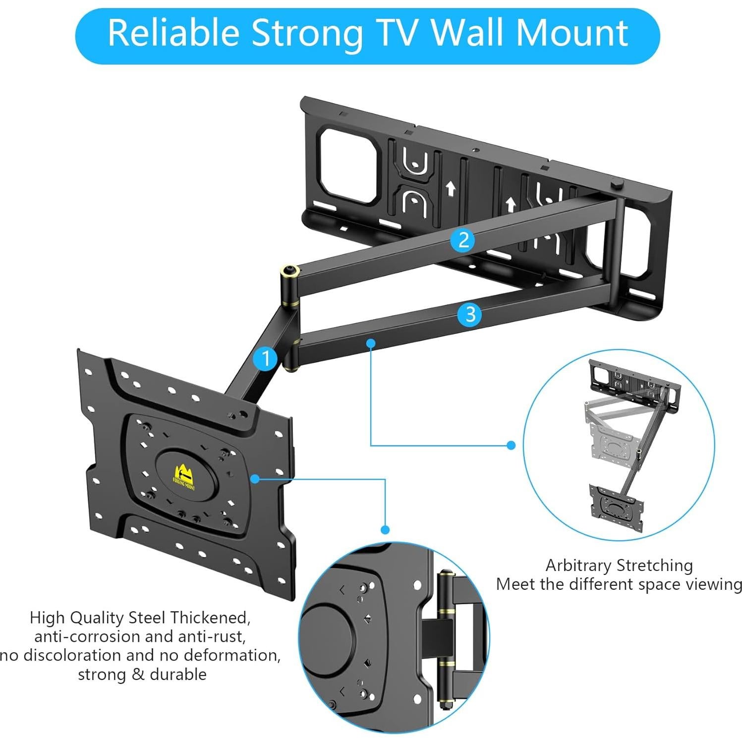 Soporte de Pared para TV de Esquina FORGING MOUNT 13-43"
