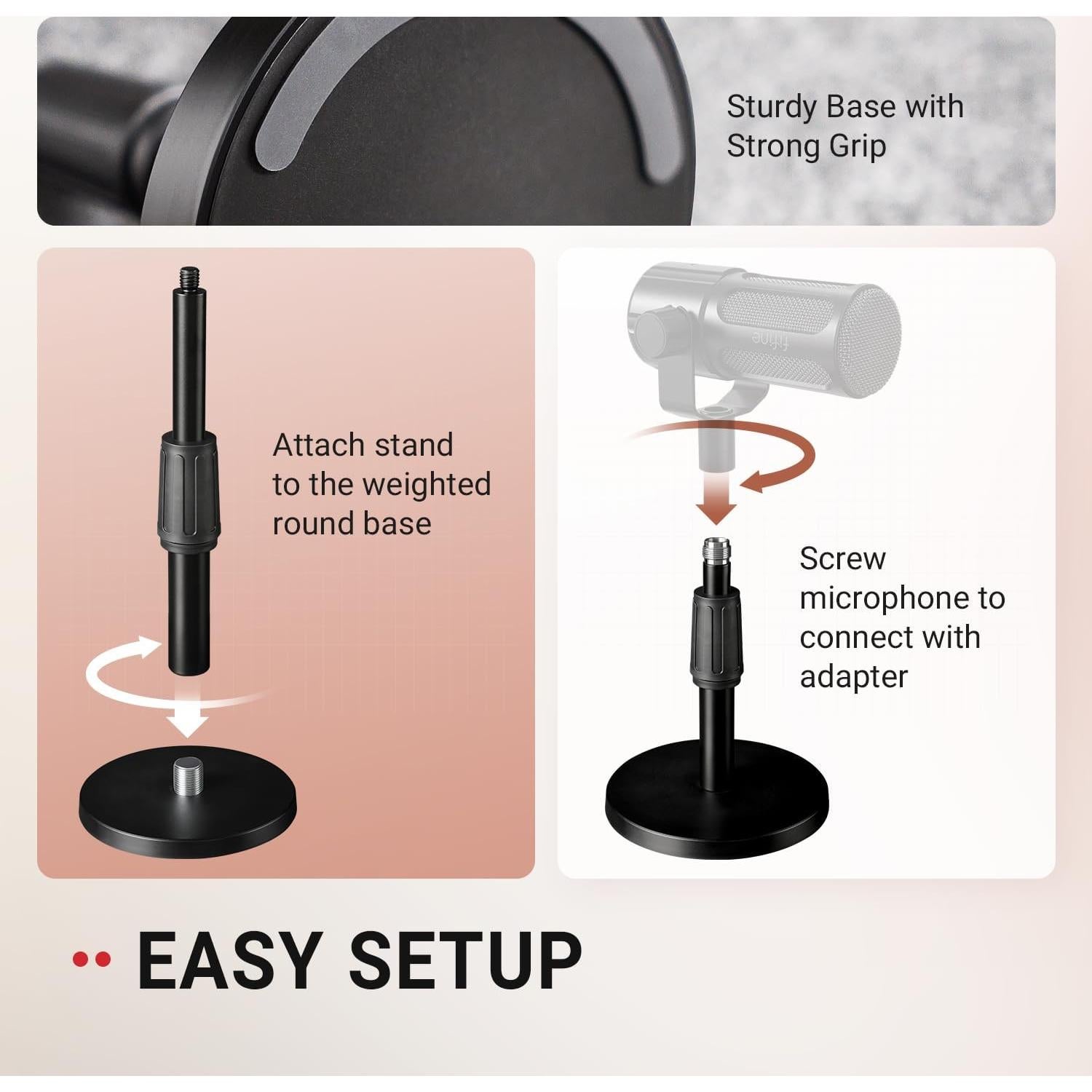 Soporte de Micrófono de Escritorio FIFINE BS1 Ajustable Metal