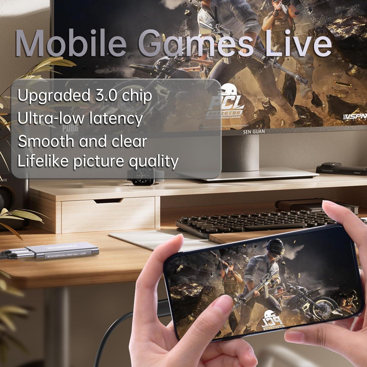 Tarjeta de Captura HDMI 4K Biaze USB 3.0 Full HD 1080P