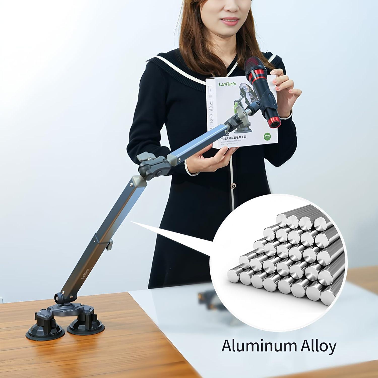 Brazo de Micrófono Ajustable 360° Aluminio Azul 1.5 kg