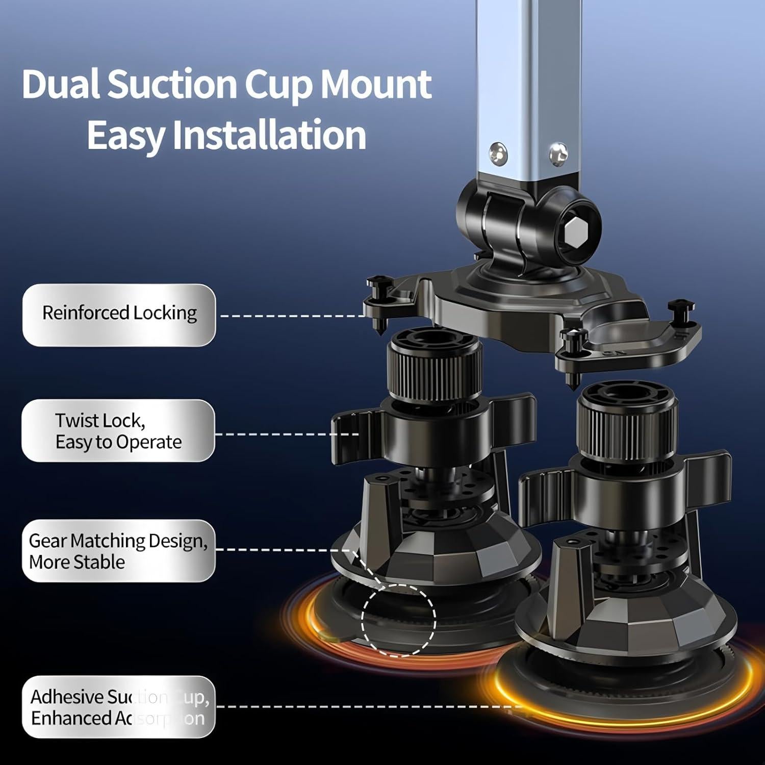 Brazo de Micrófono Ajustable 360° Aluminio Azul 1.5 kg