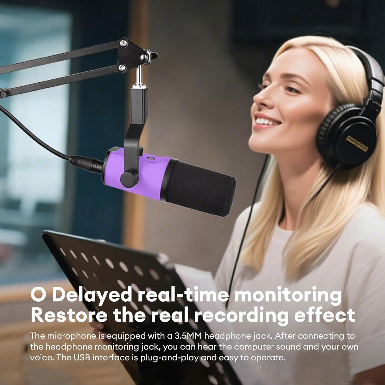 Micrófono USB/XLR Gaming AM8 con RGB y Brazo Soporte