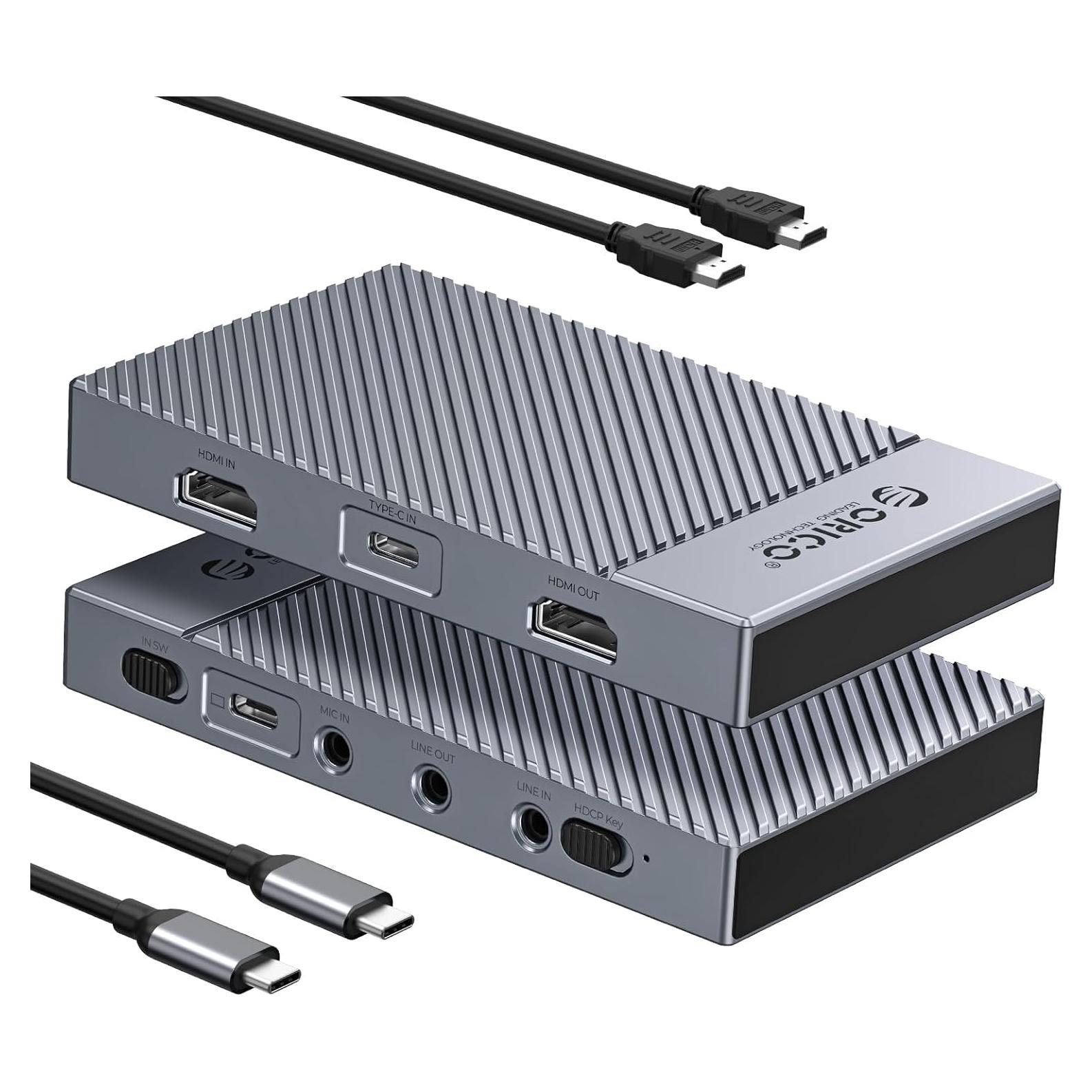 Tarjeta de Captura HDMI ORICO 4K 60Hz Doble Entrada Streaming