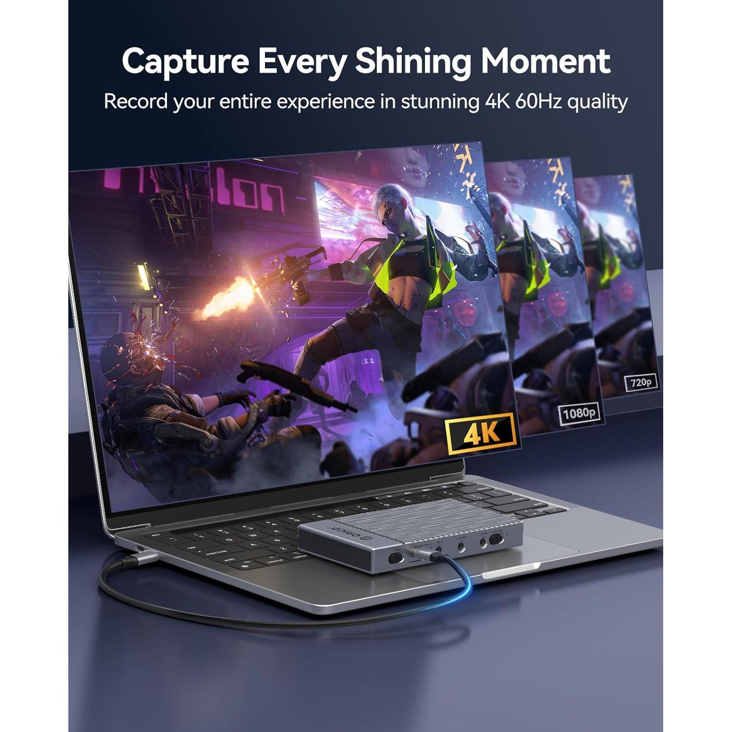 Tarjeta de Captura HDMI ORICO 4K 60Hz Doble Entrada Streaming