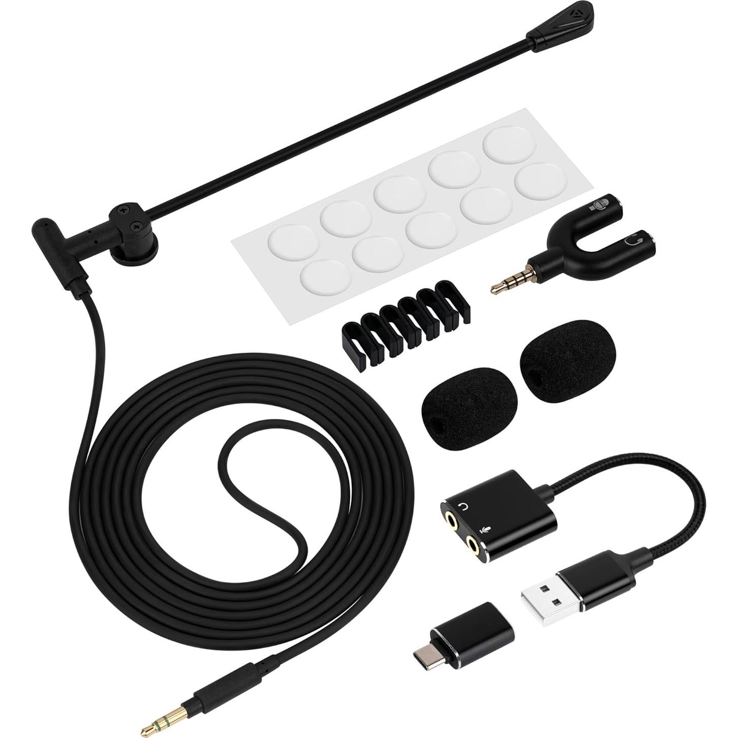 Micrófono Boom GEEKRIA para Auriculares - Compatible con PC y Consolas