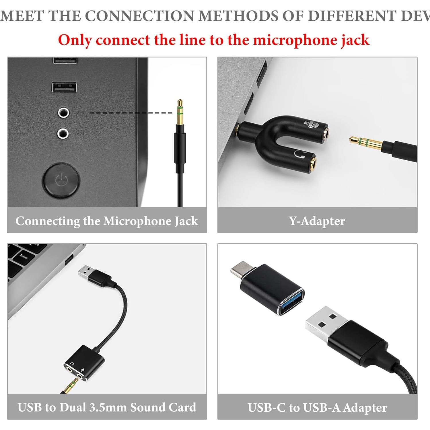 Micrófono Boom GEEKRIA para Auriculares - Compatible con PC y Consolas