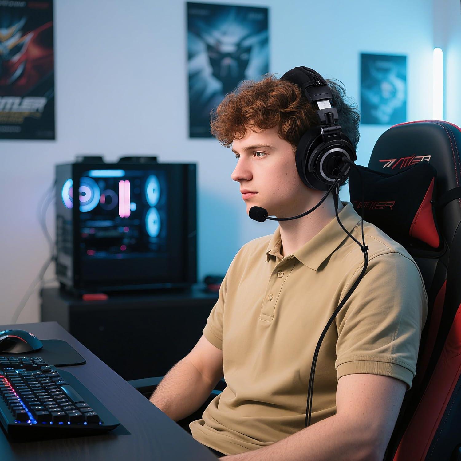 Micrófono Boom GEEKRIA para Auriculares - Compatible con PC y Consolas