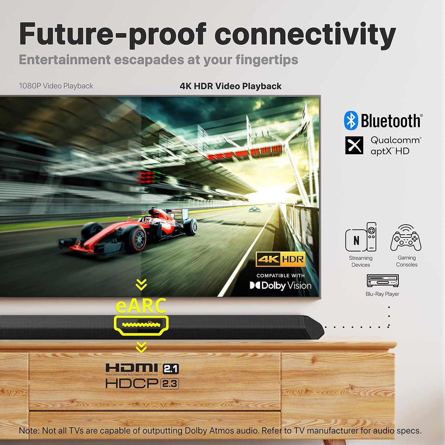 Nakamichi Shockwafe Ultra 9.2.4 Channel Dolby Atmos/DTS:X Soundbar with Dual 10" Subwoofers (Wireless), 4 Rear Surround Effects Speakers, eARC and SSE Max Technology (Flagship)