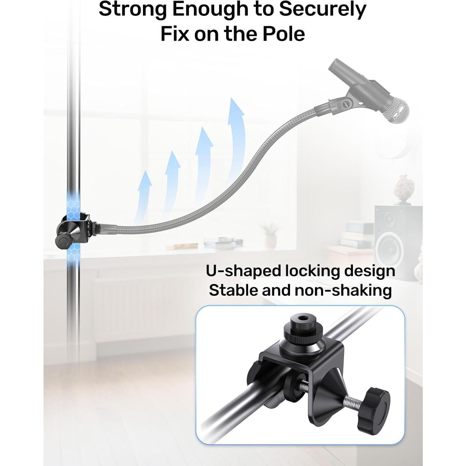 Soporte de Micrófono Kubeisi de Metal para Escritorio 1.59 cm