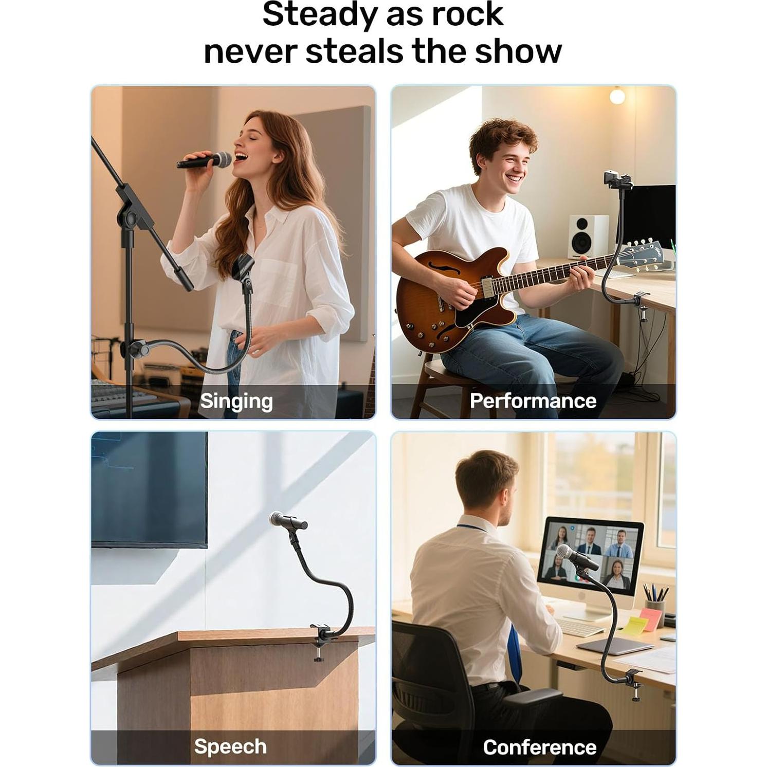 Soporte de Micrófono Kubeisi de Metal para Escritorio 1.59 cm