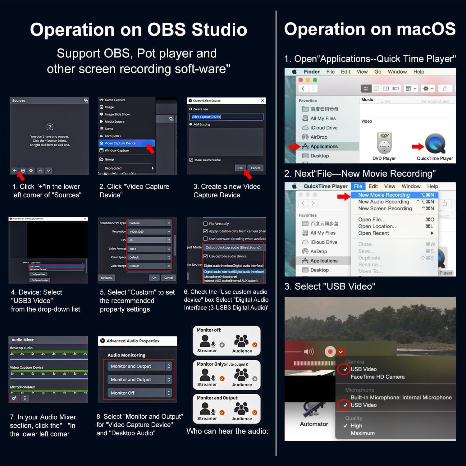 Tarjeta de Captura HDMI 4K Hanchuang HW-1410 1080P 60FPS