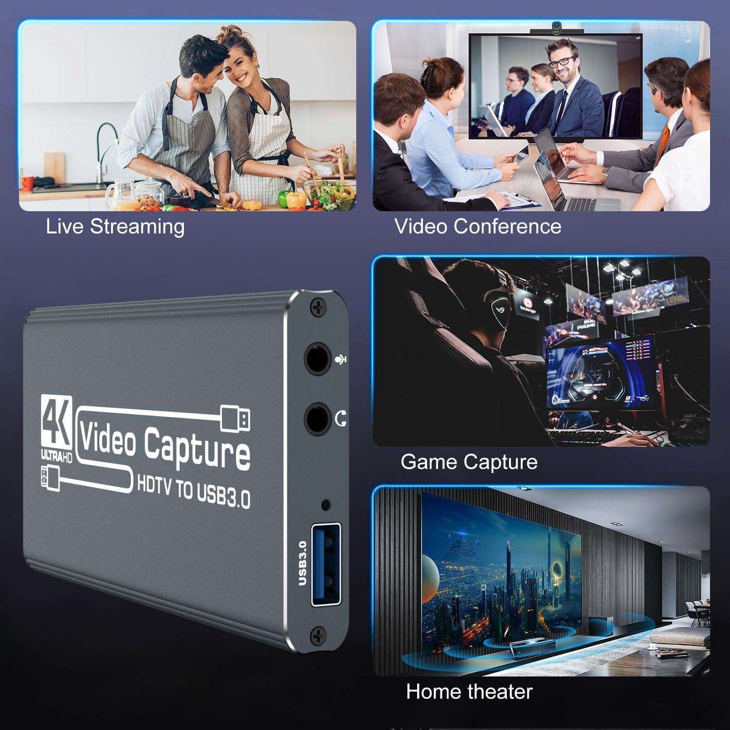 Tarjeta de Captura HDMI 4K Hanchuang HW-1410 1080P 60FPS