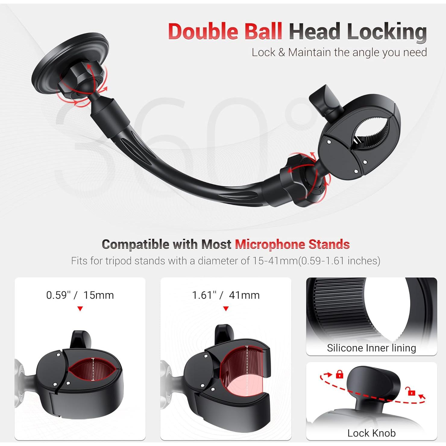 Soporte para Teléfono de Micrófono Jinjiacheng MSPH-1 Ajustable