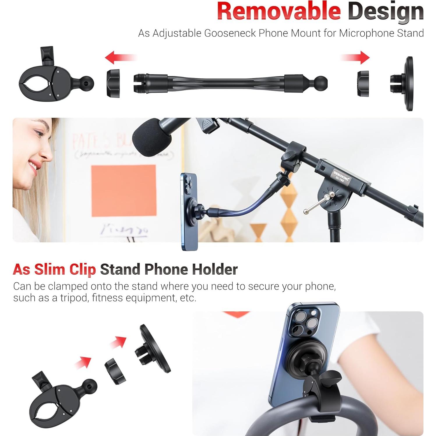 Soporte para Teléfono de Micrófono Jinjiacheng MSPH-1 Ajustable