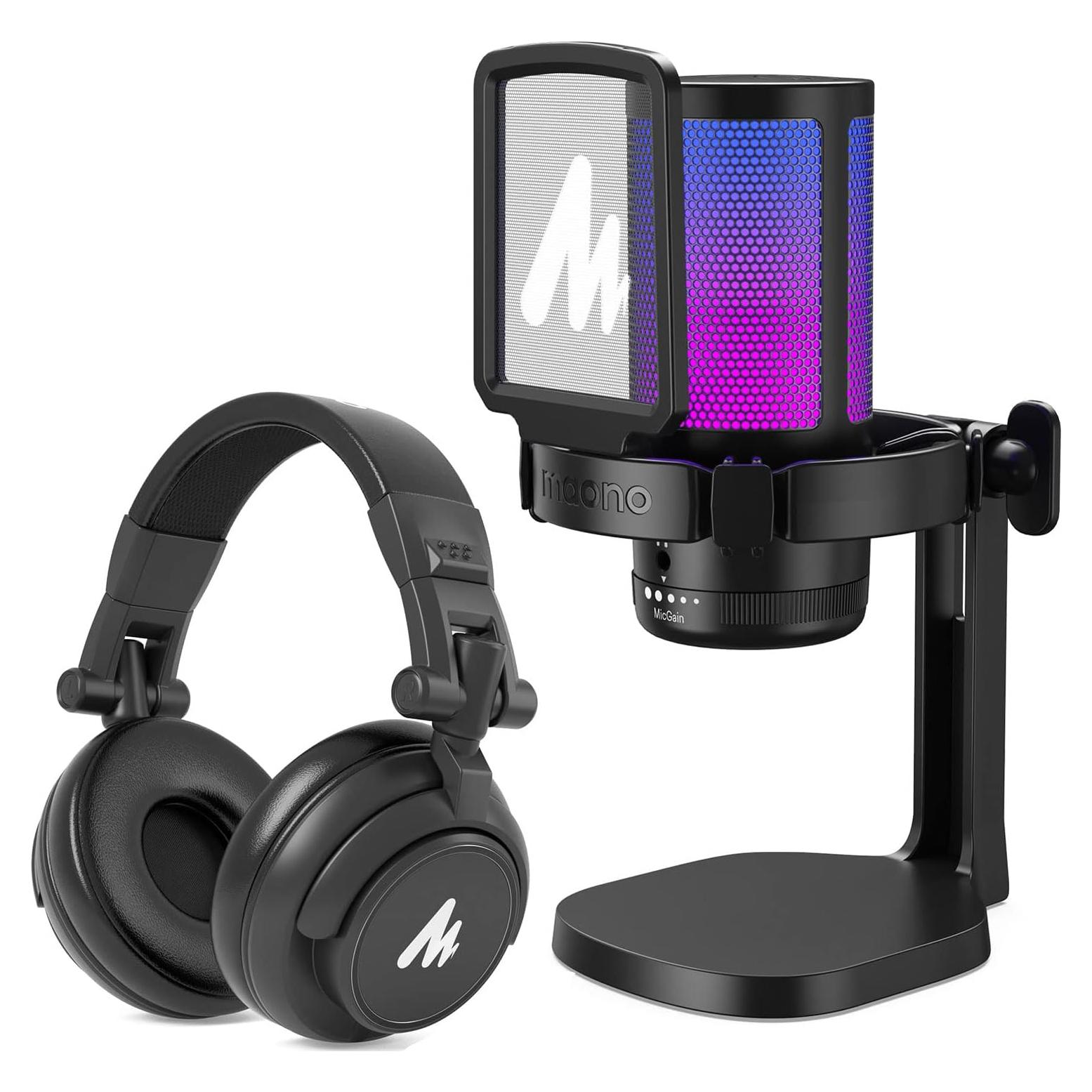 Micrófono USB MAONO MH601 para Juegos con Cancelación de Ruido