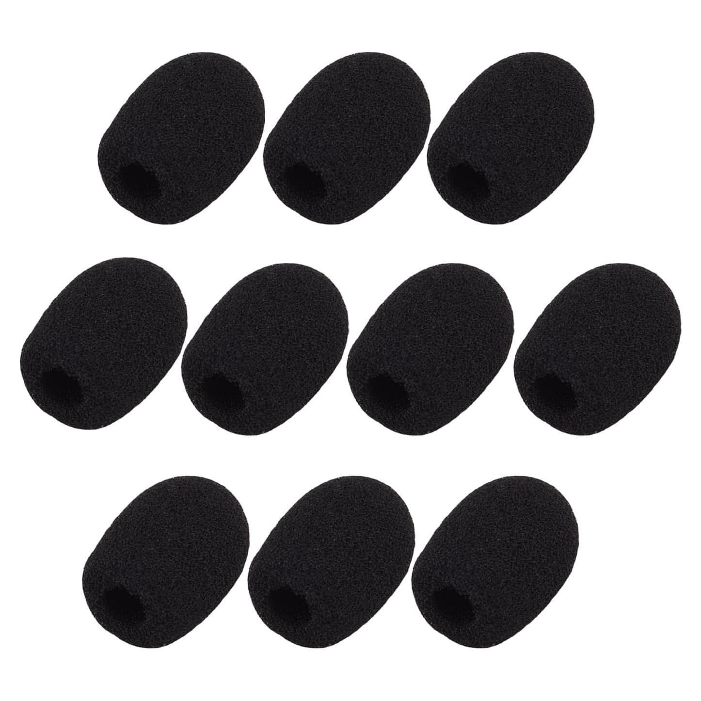 10 Pack Mini Lapel Headset Microphone Windscreen Foam Cover