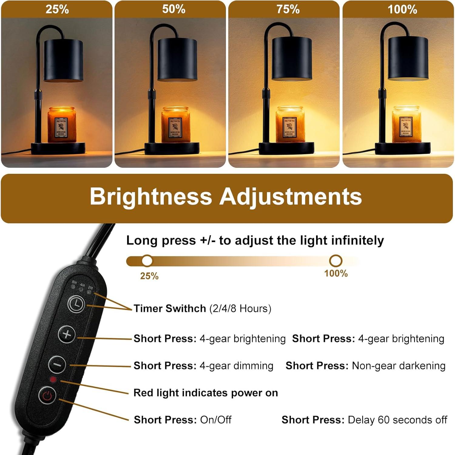 Lámpara Calentadora de Velas Briever L6088-HH 50W Negra