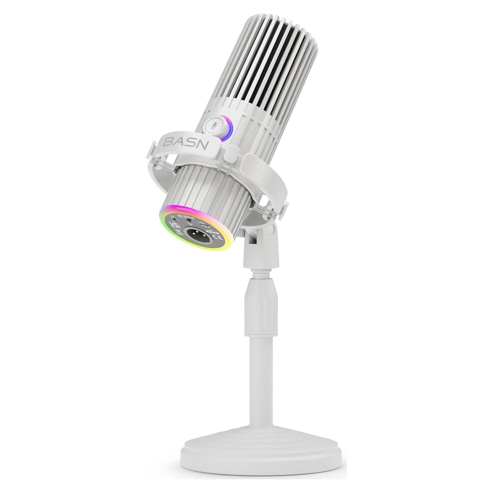 Micrófono Dinámico USB/XLR BASN SL2000 para Podcasting y Juegos