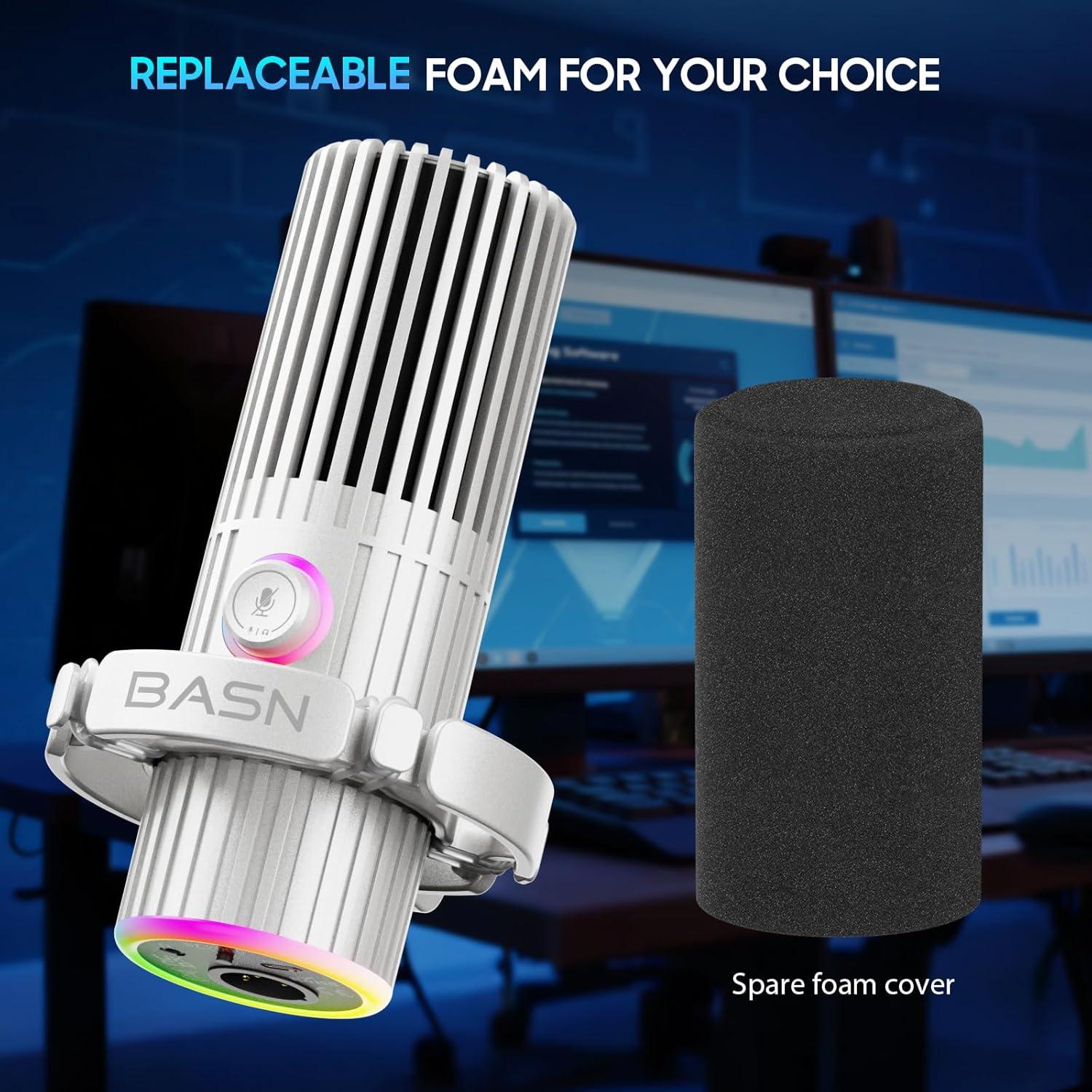 Micrófono Dinámico USB/XLR BASN SL2000 para Podcasting y Juegos