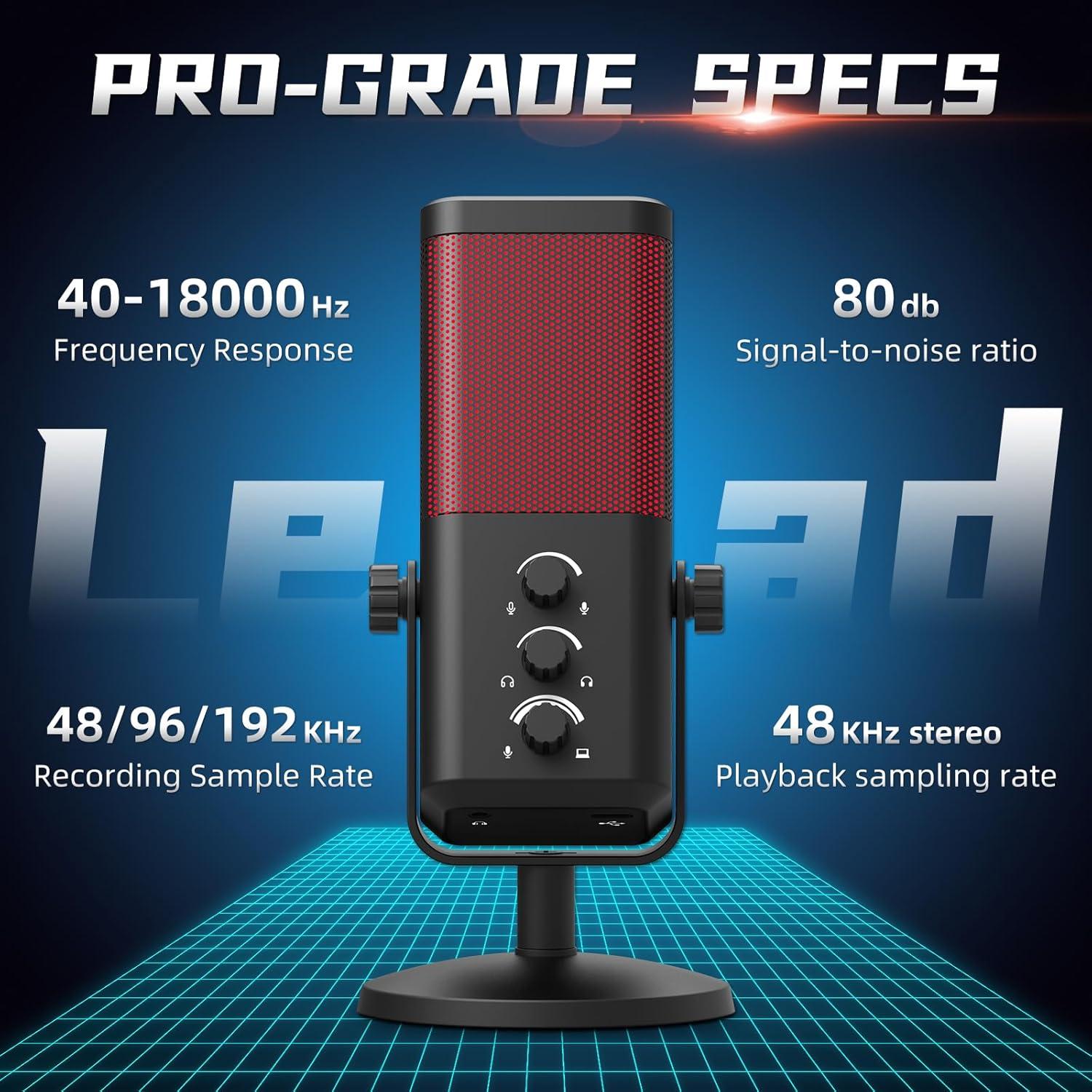 Micrófono Dinámico XTUGA M7 para Streaming y Podcast 48kHz