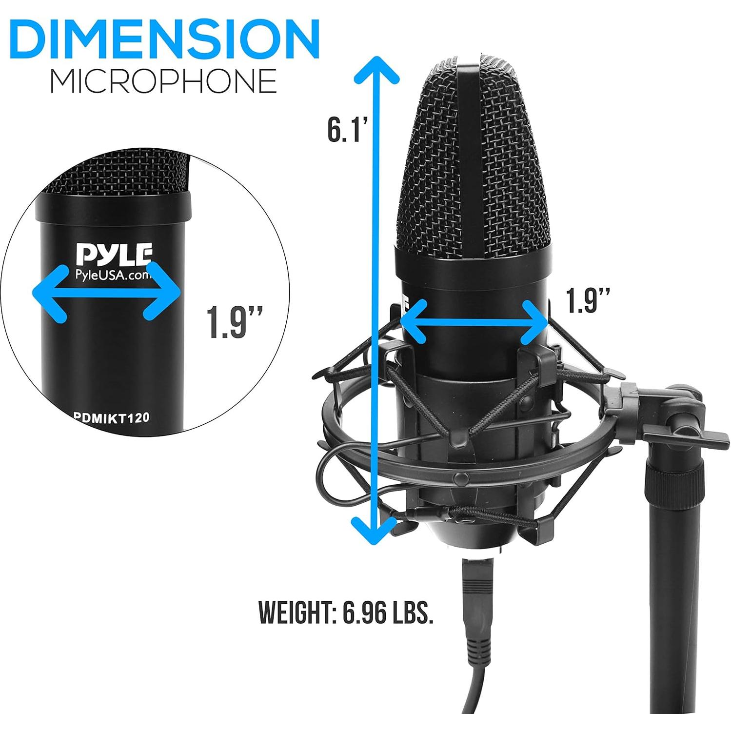Kit de Grabación de Podcast PyleUsa Micrófono USB Cardioide