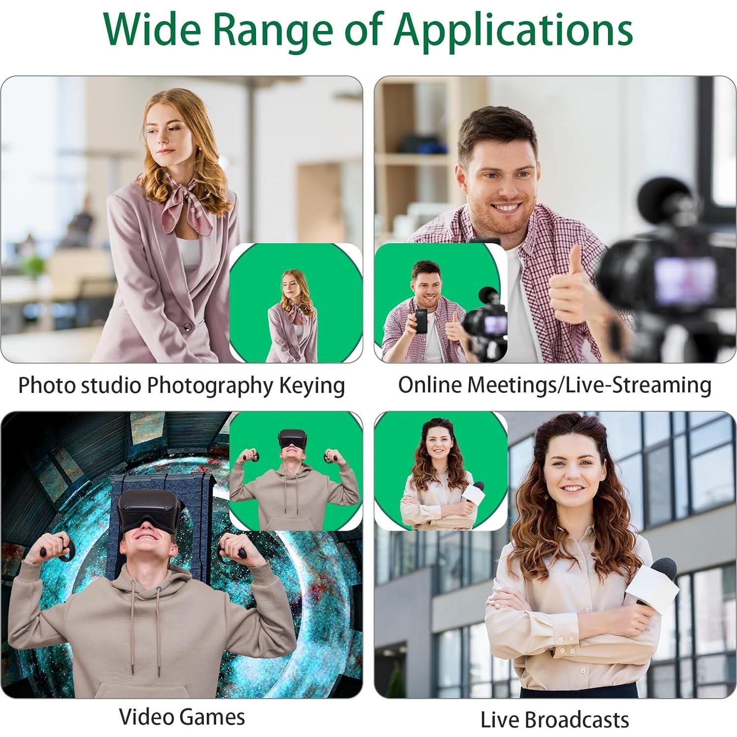 Pantalla Verde Plegable 142 cm para Silla GRABADO Chroma Key