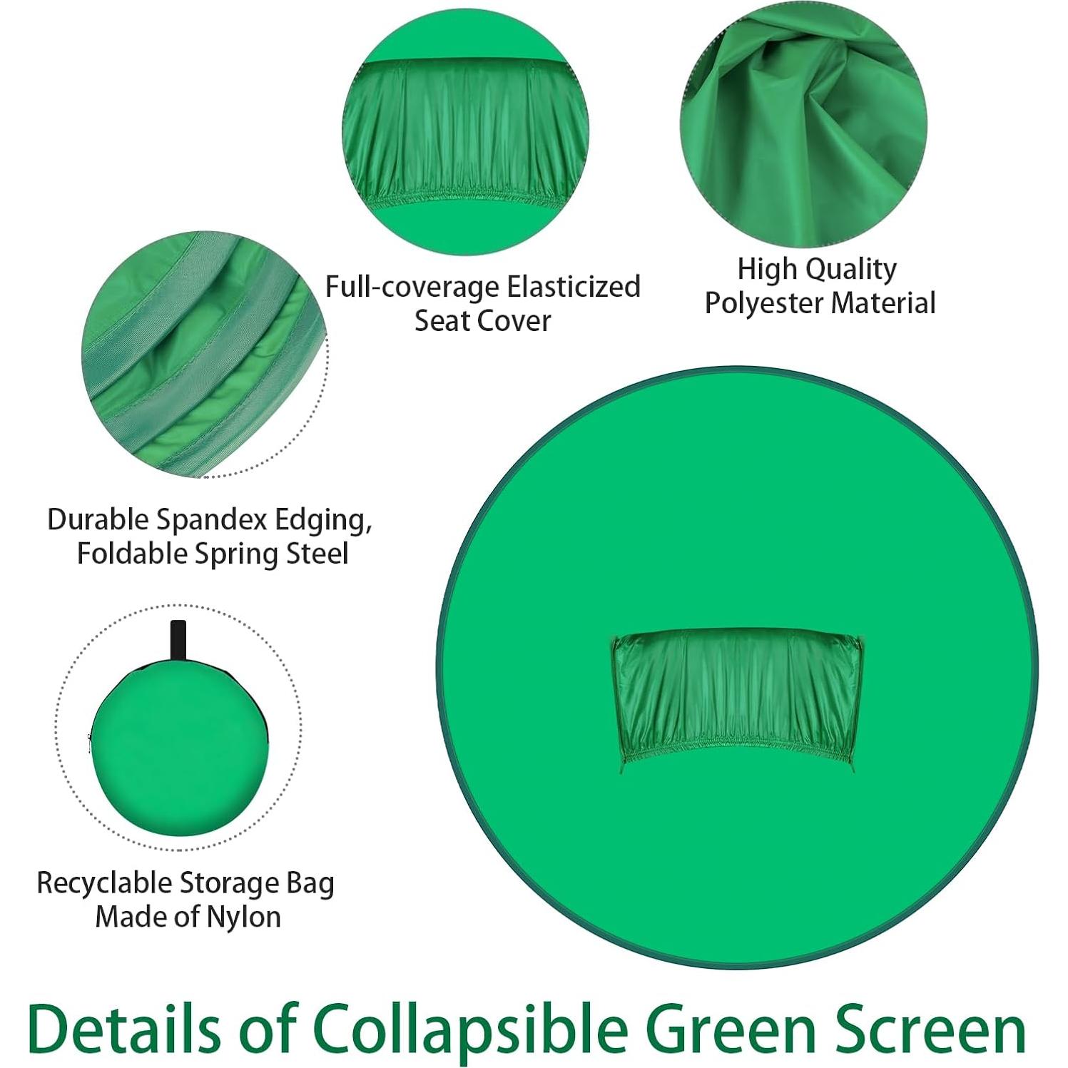 Pantalla Verde Plegable 142 cm para Silla GRABADO Chroma Key