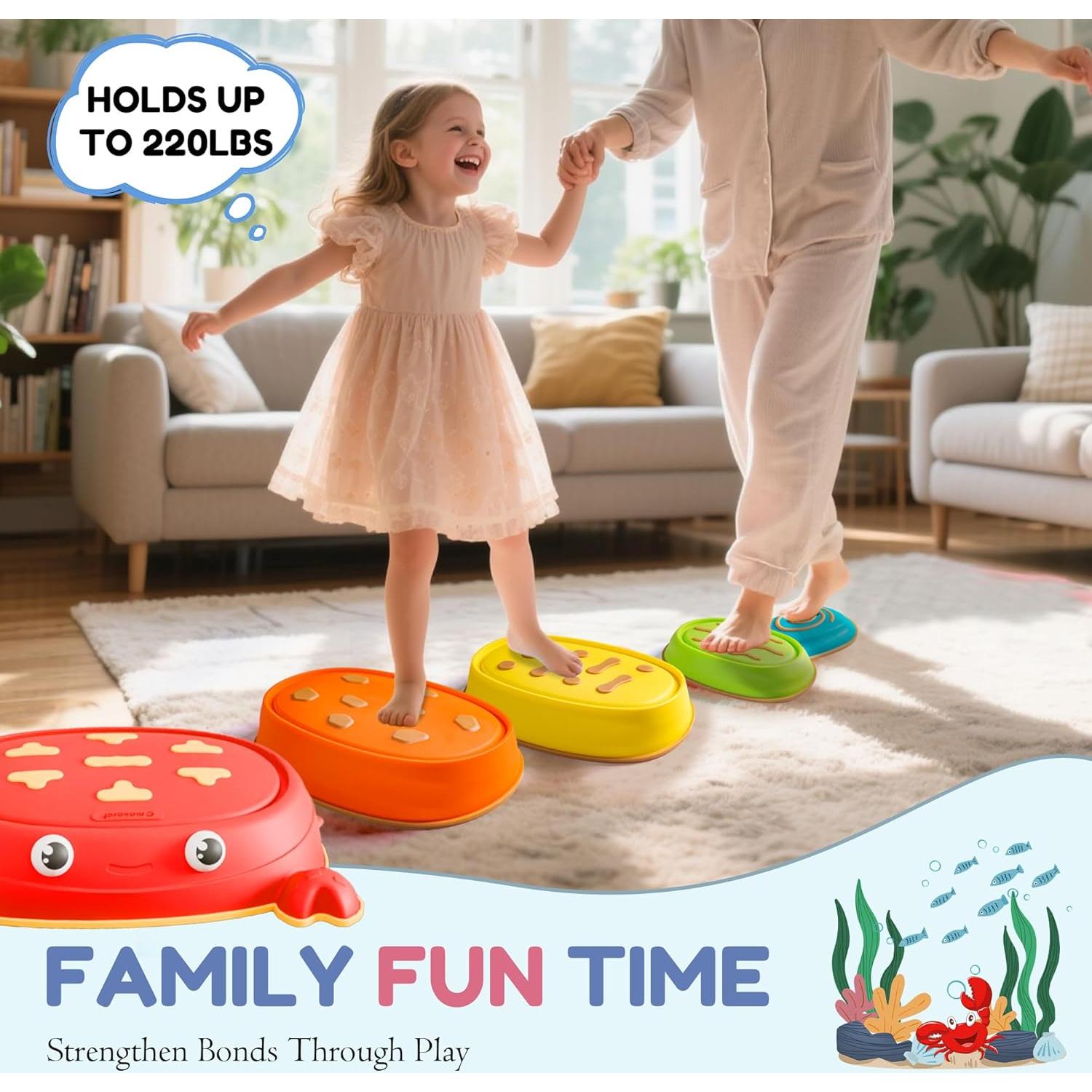 Piedras de Paso Sensoriales Makarci para Niños - 5 Piezas