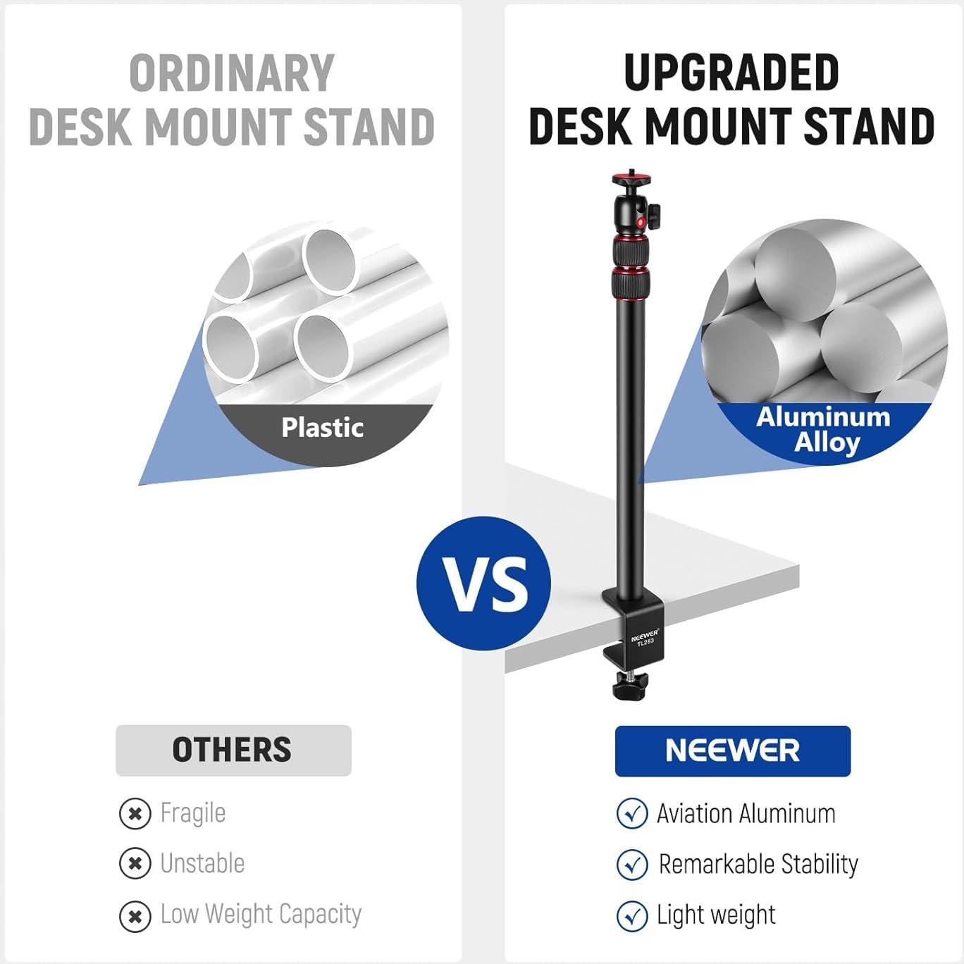 Soporte de Escritorio NEEWER TL283 para Cámara y Micrófono