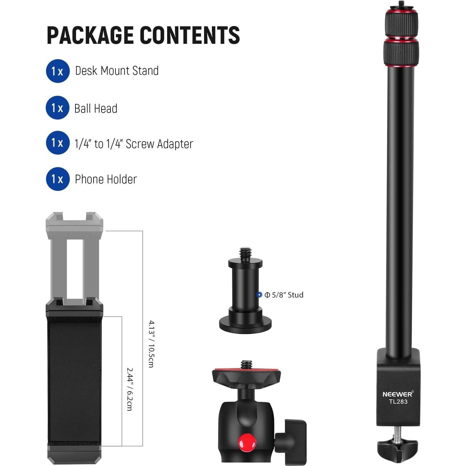 Soporte de Escritorio NEEWER TL283 para Cámara y Micrófono