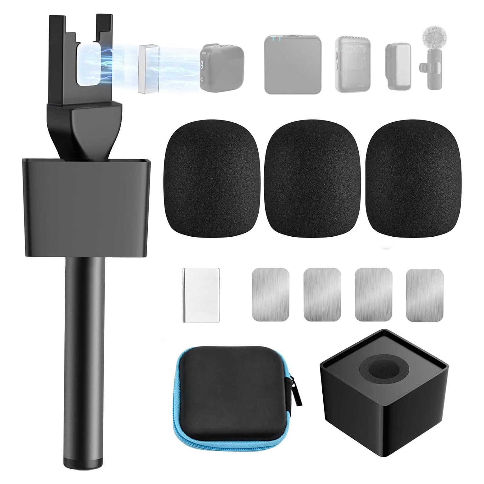 Soporte de Micrófono Universal DJI Rode Hollyland con 3 Filtros