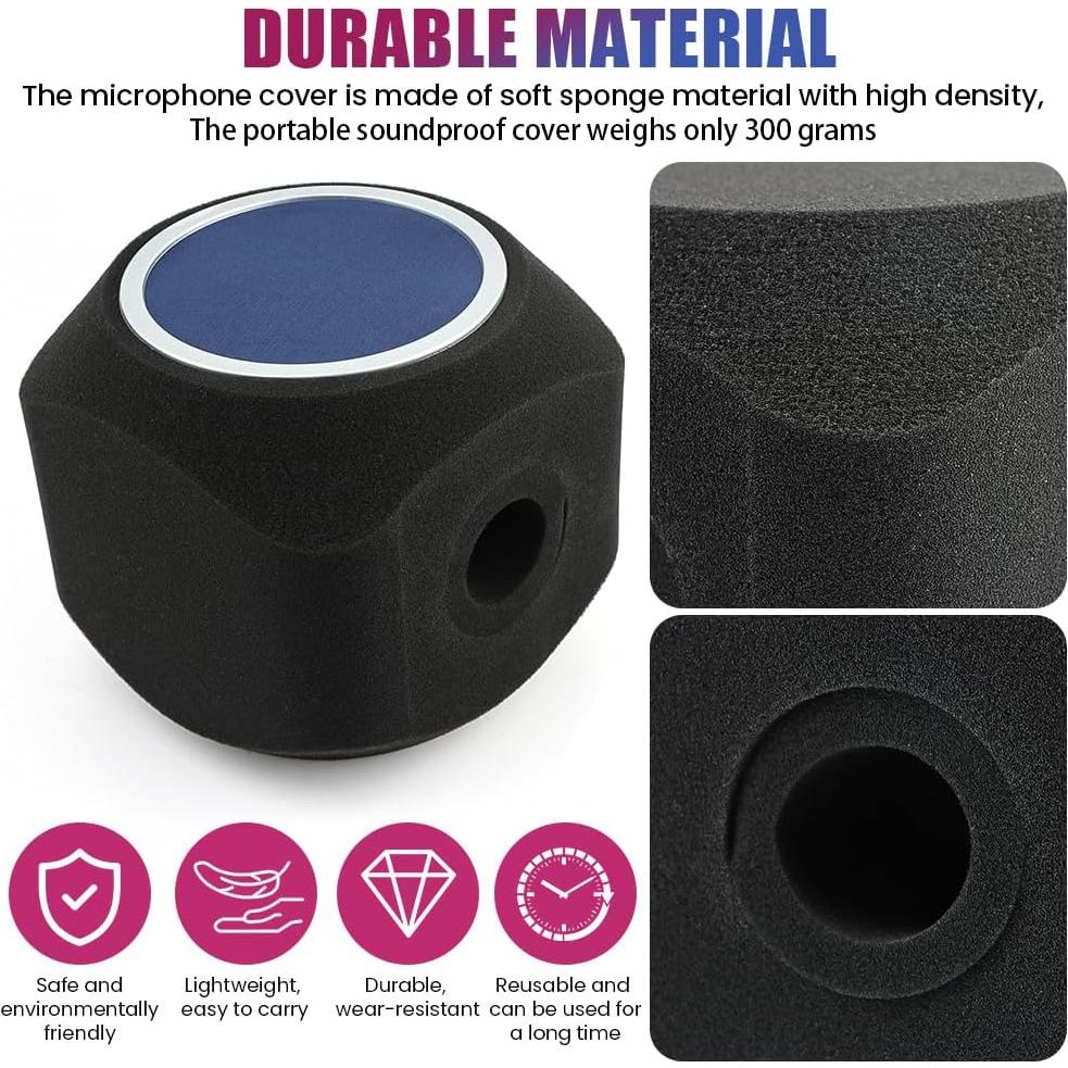 Escudo de Aislamiento para Micrófono Loyanger - Filtro de Ruido Azul